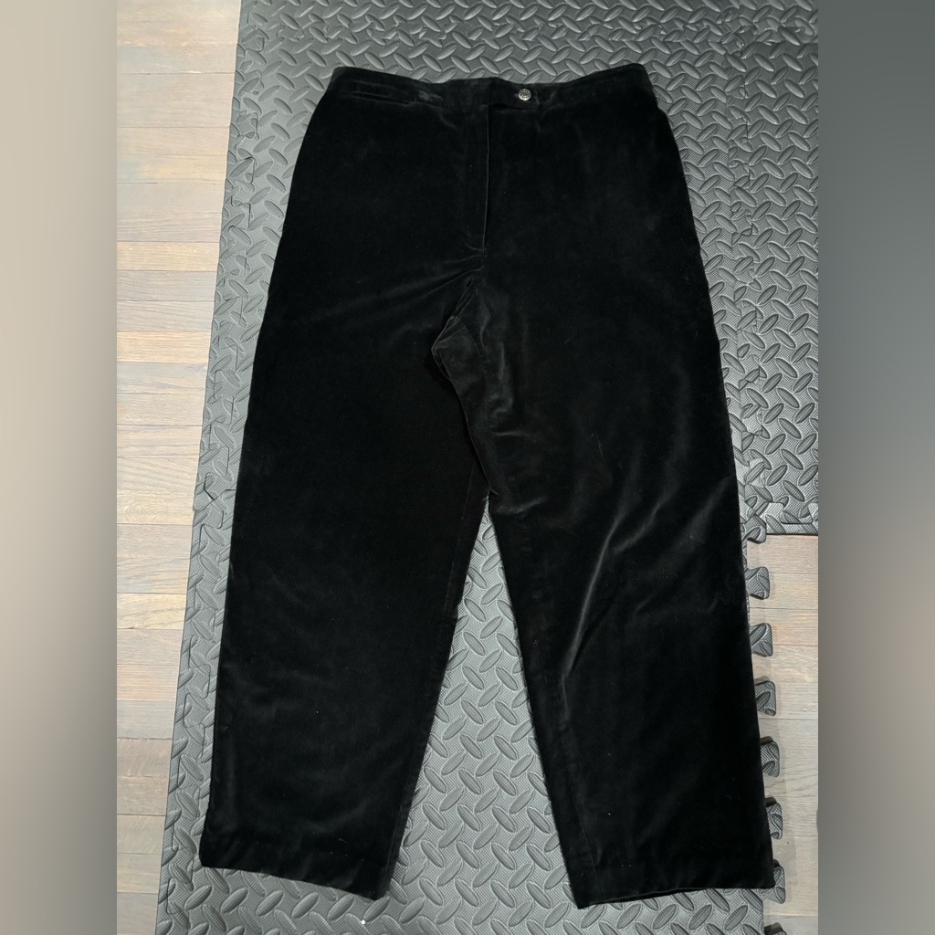 494 Crazy Horse Black Velvet Crop Pants 494 Crazy Horse Black Velvet Crop Pants